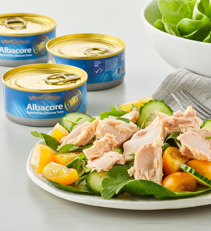 MSC Wild Albacore Tuna - in Olive Oil, 3.75 oz 12 Cans, Seafood | Vital Choice