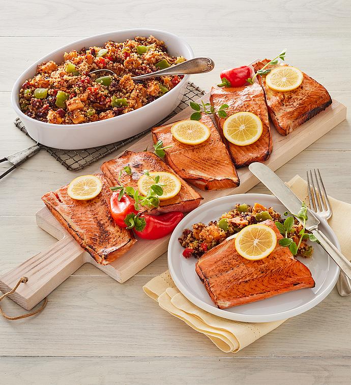 MSC Wild Alaskan Sockeye Salmon and Quinoa Roasted Sweet Potato Salad