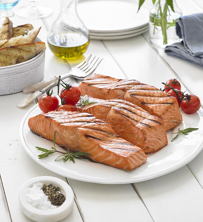 Wild Copper River King Salmon skin on, boneless, oz portions