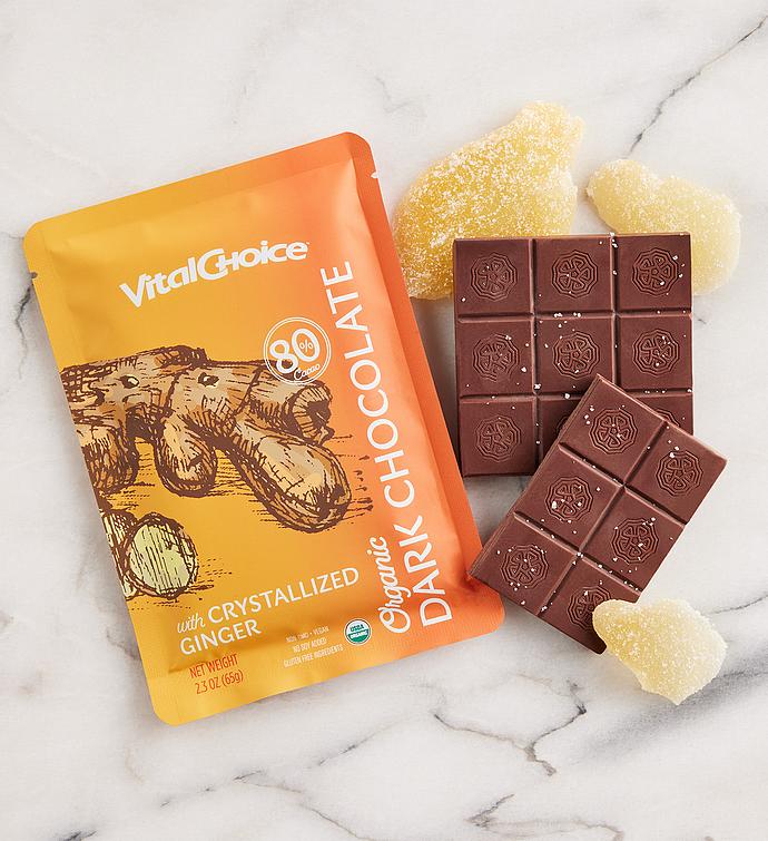 Organic Dark Chocolate with Crystallized Ginger Pack