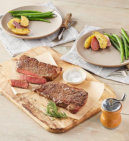 Bison New York Strip Steaks - Two 8-Ounce