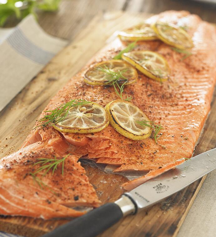 MSC Wild Alaskan Sockeye Salmon Whole Petite Fillets - 5.5 lb box