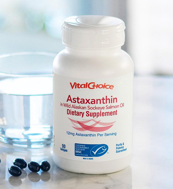 MSC Astaxanthin in Wild Alaskan Sockeye Salmon Oil Dietary Supplement