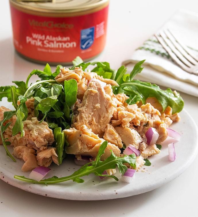 Canned Pink Salmon Skinless, Boneless Wild Alaskan Boneless, 7.5 Oz