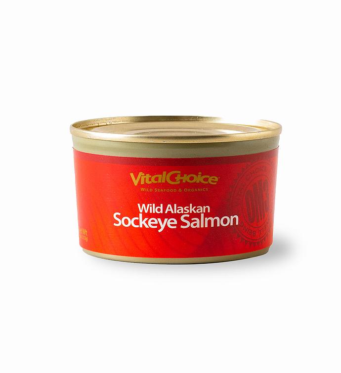 MSC Wild Alaskan Sockeye Salmon - with edible skin and bones, 7.5 oz cans (6)