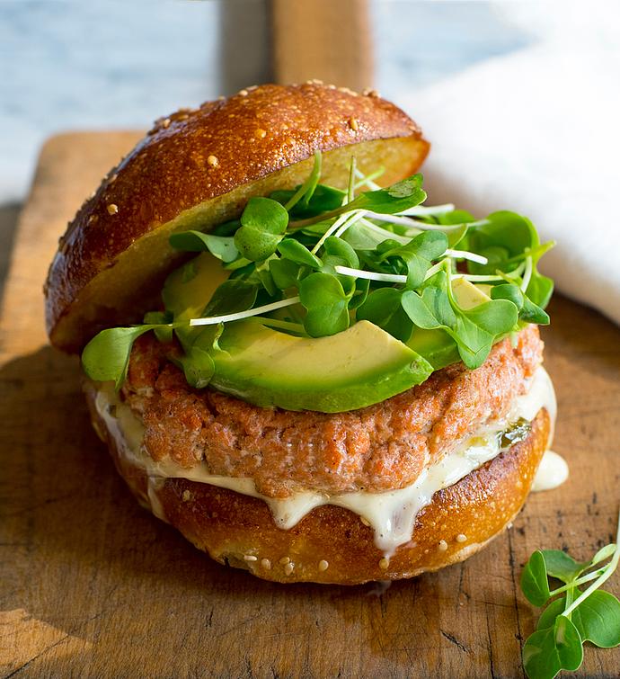 Wild Sockeye Salmon Burgers   4 oz each